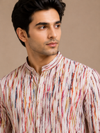Men’s Multi Colour Sanganeri Printed Pure Cotton Kurta