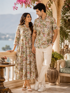 Botanical Printed Shirt & Kurti Set for Men & Women