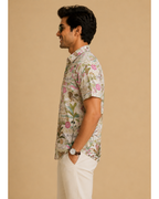 Men’s Pure Cotton Sanganeri Printed Half Sleeve Shirt