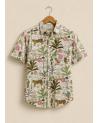 Men’s Pure Cotton Sanganeri Printed Half Sleeve Shirt