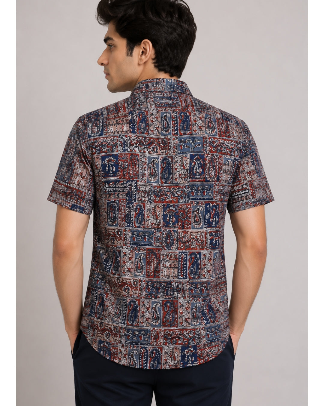 Men’s Multicolor Sanganeri Paisley Printed Cotton Shirt