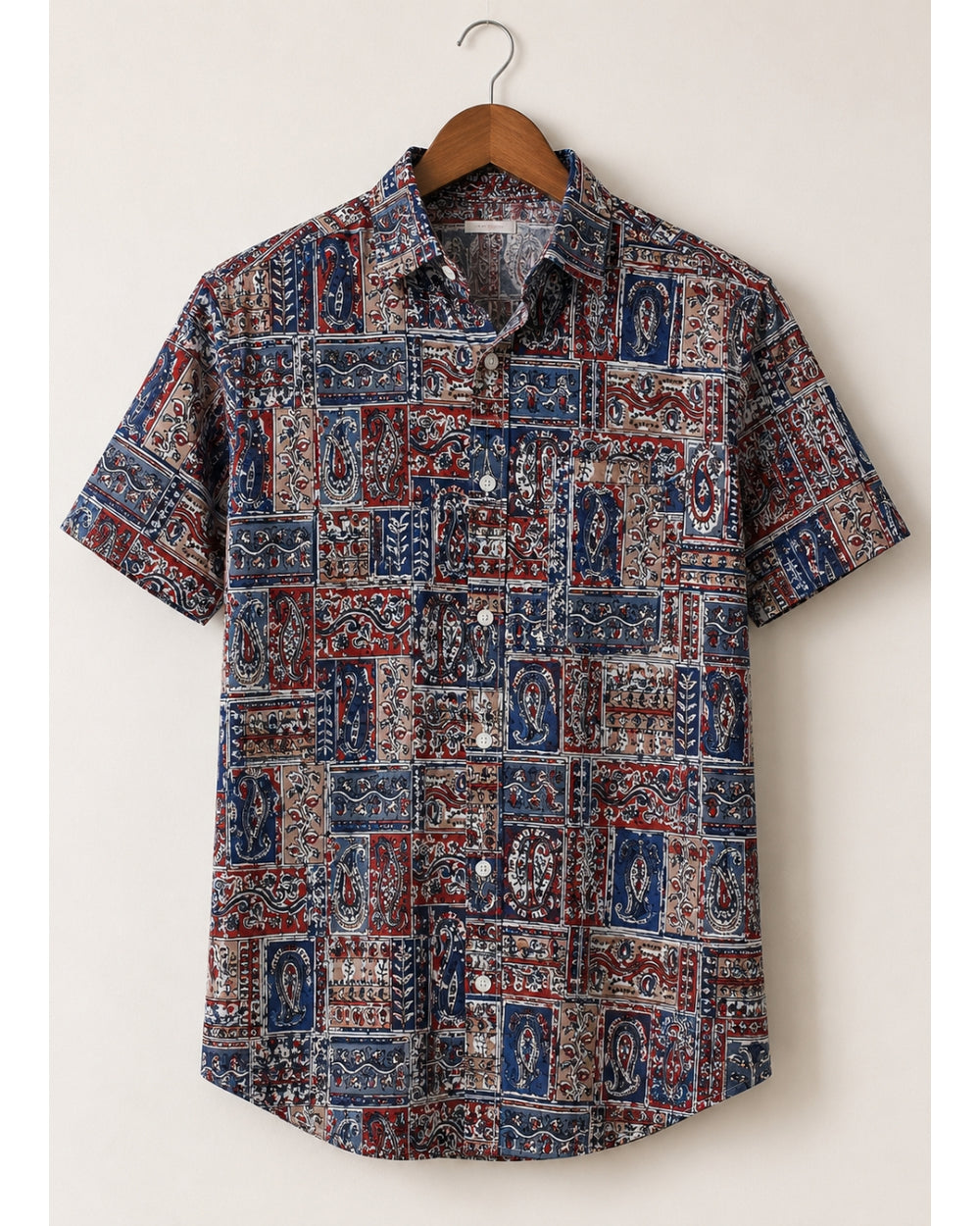 Men’s Multicolor Sanganeri Paisley Printed Cotton Shirt