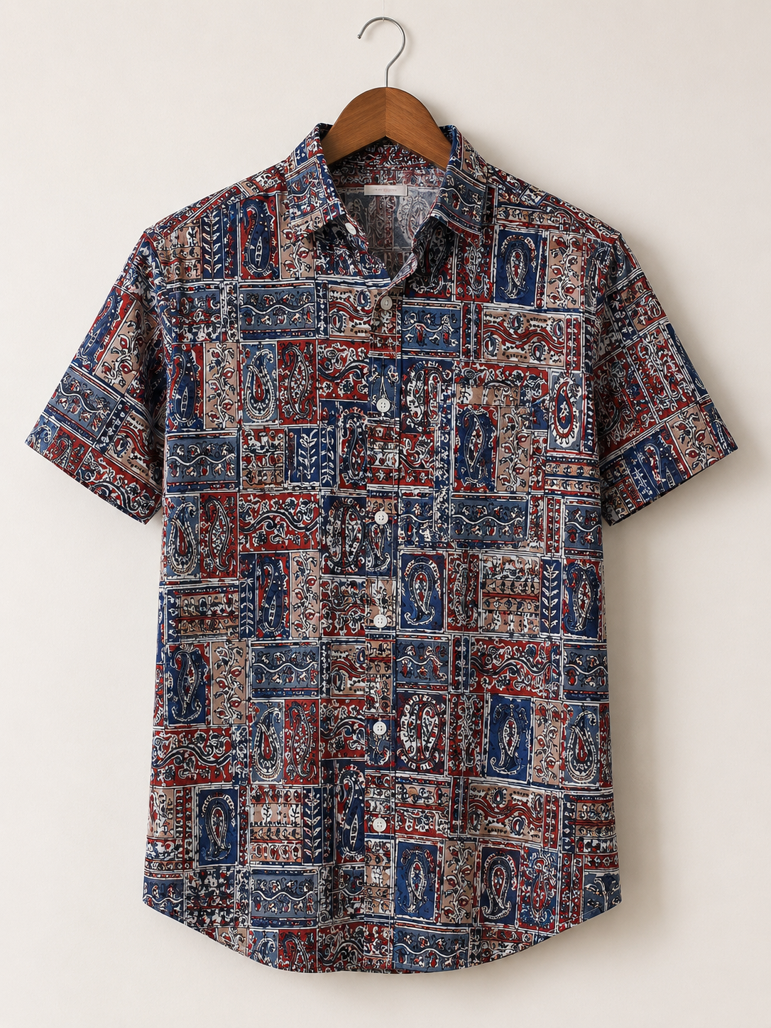 Men’s Multicolor Sanganeri Paisley Printed Full Sleeve Cotton Shirt