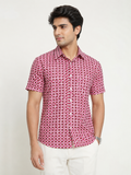 Men’s Sanganeri Printed Cotton Half Sleeve Shirt