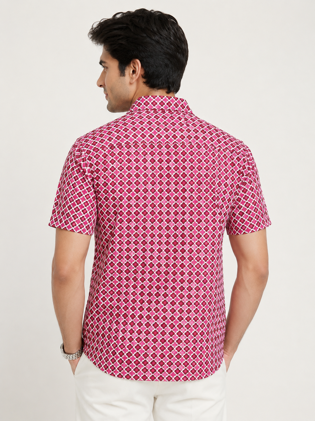 Men’s Sanganeri Printed Cotton Half Sleeve Shirt