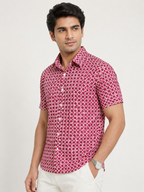 Men’s Sanganeri Printed Cotton Half Sleeve Shirt