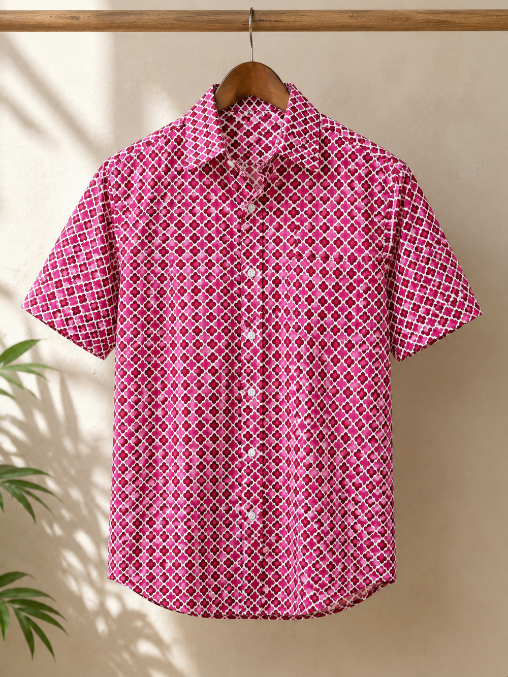 Men’s Sanganeri Printed Cotton Half Sleeve Shirt